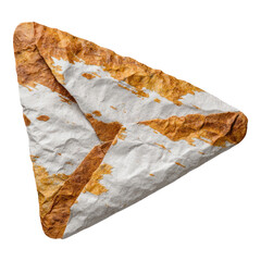 Crumpled Transparent Background Triangle Shape with Texture and Color