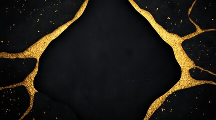 Elegant Black Gold Marble Texture Background  Luxury Design  Abstract Art