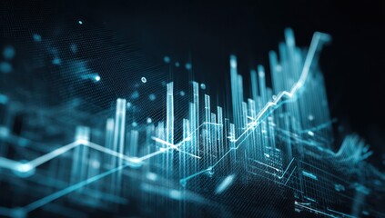 Naklejka premium Interactive business growth visualization using cutting-edge data analytics tools and techniques.