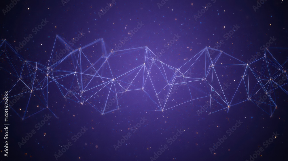 Aufkleber futuristic network connection abstract metaverse background