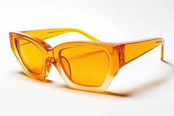 Stylish, amber-tinted sunglasses