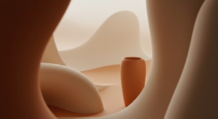 Vase on Abstract Sandscape