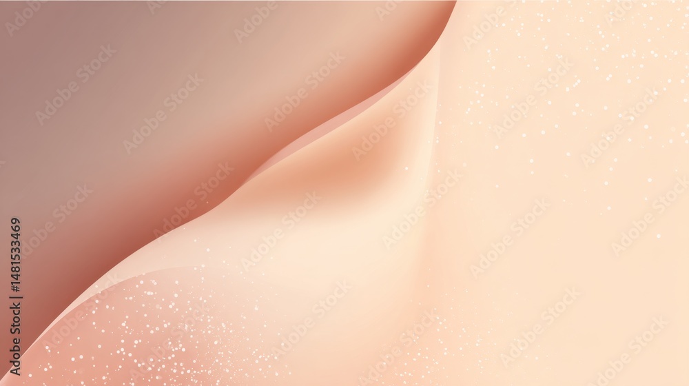 Poster soft gradient background from rose to cream with gentle particles