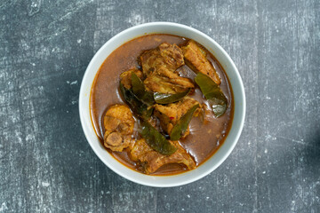 Spicy Pork Bone Curry, a local food from the southern region of Thailand
