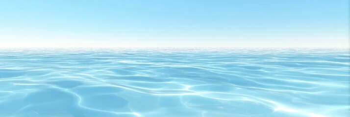 Obraz premium Tranquil Blue Water Surface with Soft Ripples Under Bright Light