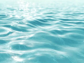 Serene Elegant Light Blue Water Surface in Calm Natural Setting