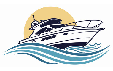 boating logo with new and unique style 