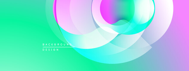 Abstract fluid shapes, vibrant colors blend. Modern design, gradient background creates dynamic visual effect. Minimalist composition.