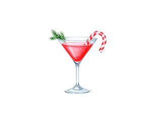 Glass of red wine isolated on white background