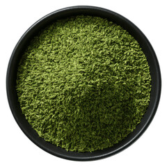 Organic Matcha Green Tea Powder in Black Bowl