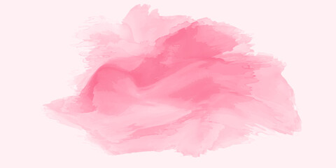 Fototapeta premium Soft pink watercolor splash with gentle brush strokes, perfect for backgrounds, invitations, or feminine design projects.