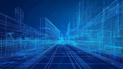 Obraz premium An intricate digital illustration representing a state-of-the-art bridge concept.