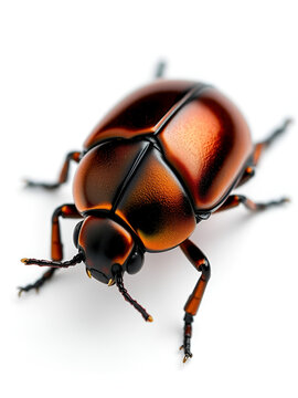 glossy bettle on a white background close up