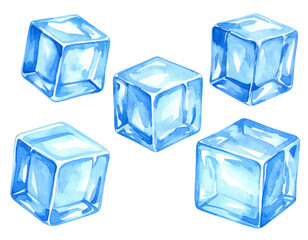 Ice cubes isolated on white background
