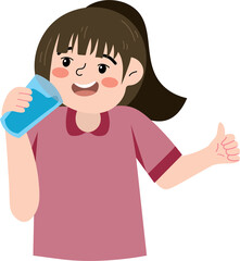 Child staying healthy and hydrated