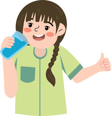 Healthy kid lifestyle illustration