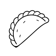 Empanada Savory Latin American Pastry Vector Illustration