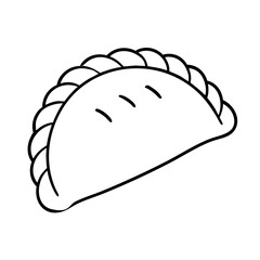 Empanada Savory Latin American Pastry Vector Illustration