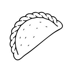 Empanada Savory Latin American Pastry Vector Illustration
