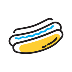 Vector multi color icon for Hotdog