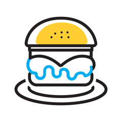 Vector multi color icon for Classic hamburger