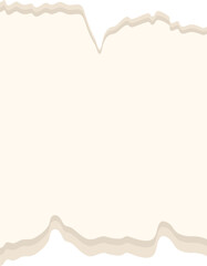 Obraz premium Beige Paper Tear: Simple Ripped Edge Effect.