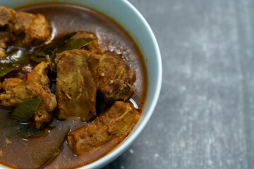 Spicy Pork Bone Curry, a local food from the southern region of Thailand