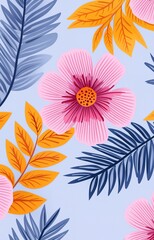 Fototapeta premium seamless pattern with autumn leaves