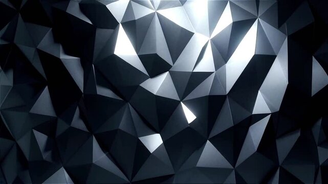 Abstract geometric background animation loop with triangles and polygons motion design , 3D Animated 4k Video