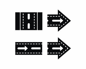 roadmap icon vector silhouette illustration isolated on white background