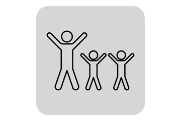 Three figures celebrating education, conveying joy and enthusiasm. Importance of learning for all ages concept