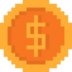 Dollar Coin Pixel Art