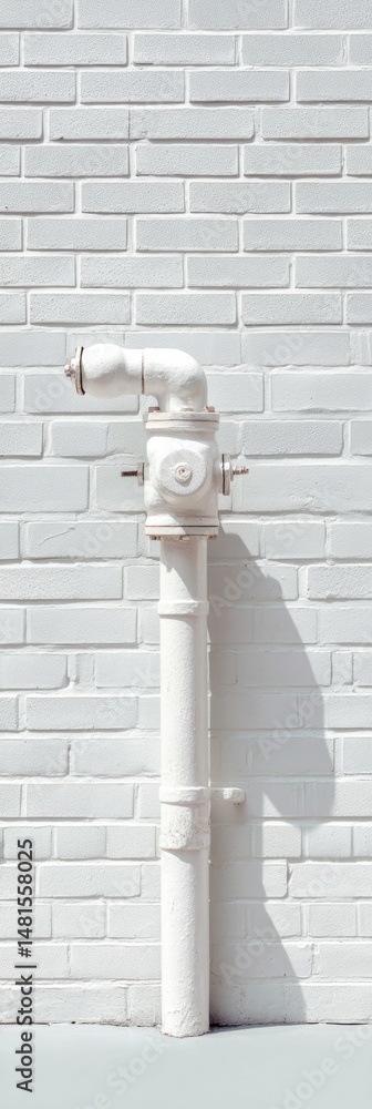 Poster urban industrial minimalism architectural hydrant design meets monochrome aesthetic - streamlined ur