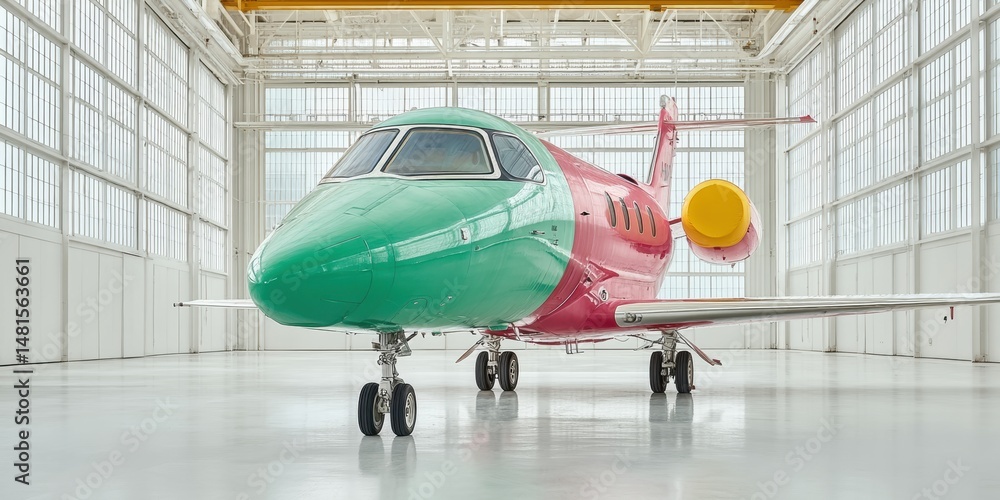 Aufkleber avant-garde aviation high-performance business jet showcasing modular design and precision engineeri