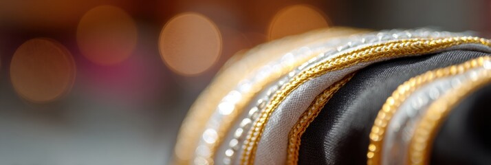 Luxe Cultural Heritage Metallic Thread Embroidery Showcasing Artisan Craftsmanship in Authentic Mexican Charro Fashion - Premium Textile Design and Festive Storytelling