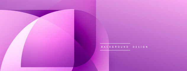 Abstract purple design. Overlapping shapes create dynamic visual effect. Minimalist style, modern aesthetic. Simple, clean composition.