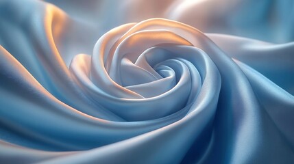 Light Blue Satin Fabric Drape