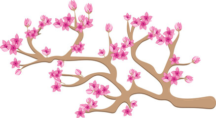 Chinese New Year Decoration with Japanese Sakura Tree