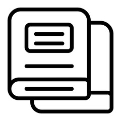Textbook Series Line Icon