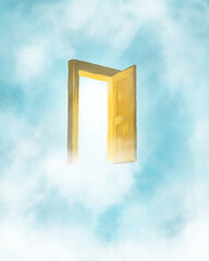 Door open in blue sky | Christian Art | Revelation 4