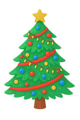 christmas tree vector illustration🎄 "Aap Sach Bolo – Christmas Tree PNG (Transparent Background)"