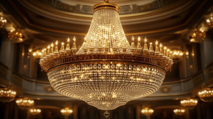 Obraz premium Luxurious crystal chandelier