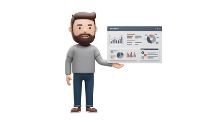 Presenting Business Data Visualization by Cartoon Character