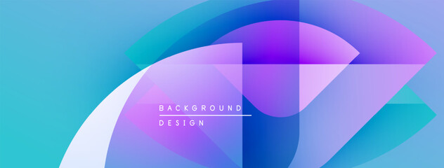 Fototapeta premium Abstract background features flowing shapes, vibrant blues, purples, gradients. Text reads background design. Modern, dynamic composition.