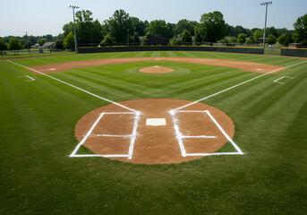 Baseball field daytime view