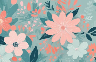 Obraz premium A Collection Of Pastel Cosmos Flowers Blooming Beautifully