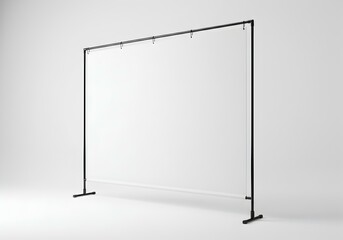 White Backdrop on Tripod Stand in Studio