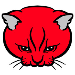 cat football logo