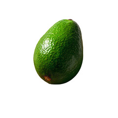 A single, fresh avocado with a vibrant green hue, perfect for culinary creations