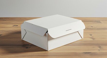 White Takeout Box with Secure Lid Design
